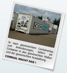 Conrail Container GmbH Heizcontainer Laborcontainer Vermietung und Verkauf